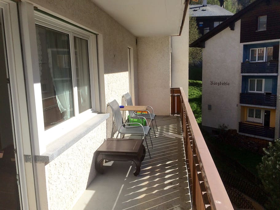 Afternoon sun on the balcony