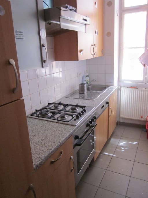 the kitchen