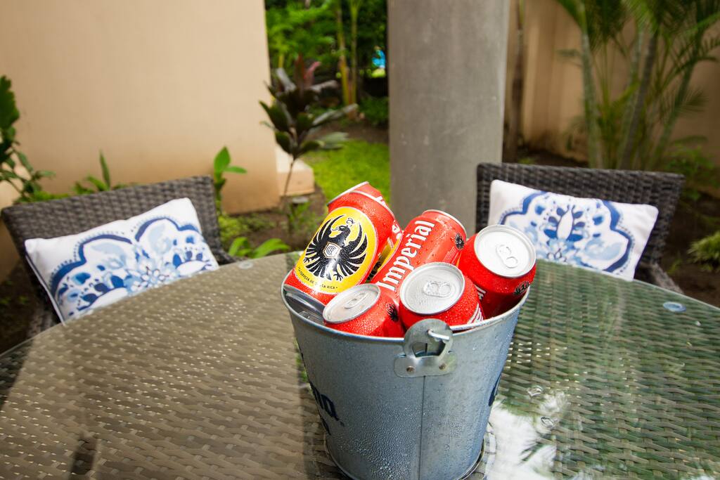 Enjoy a cold one on your private deck