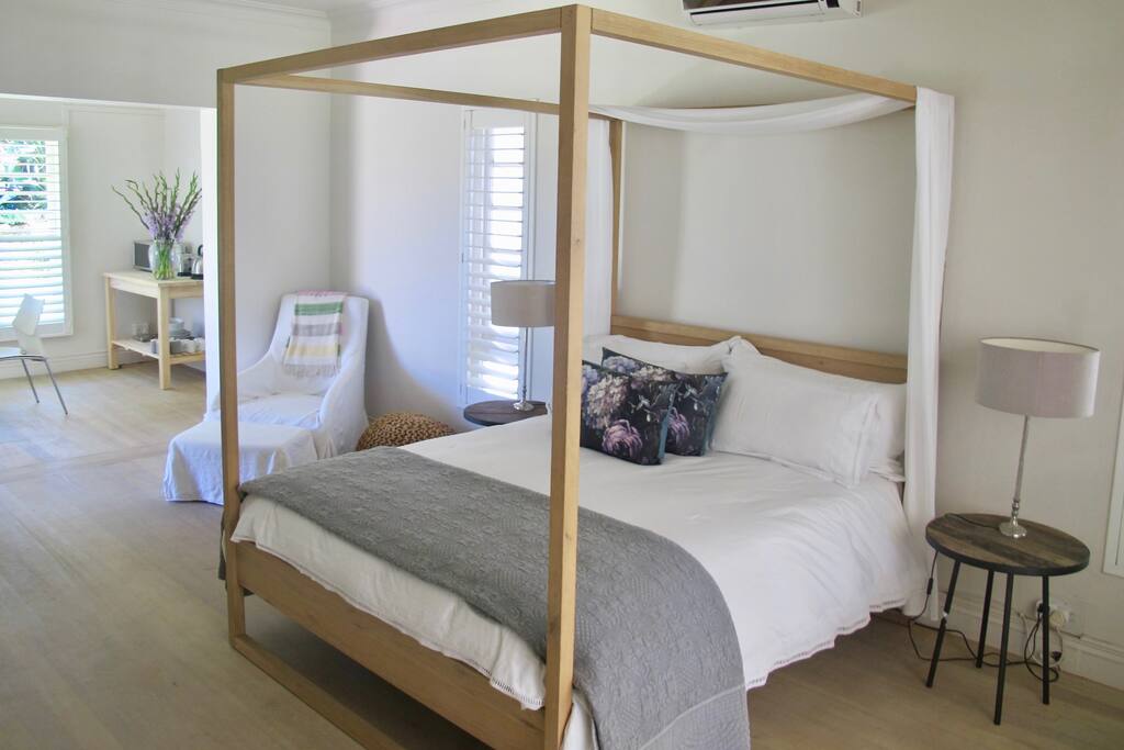 Master Bedroom looking onto open plan dining area