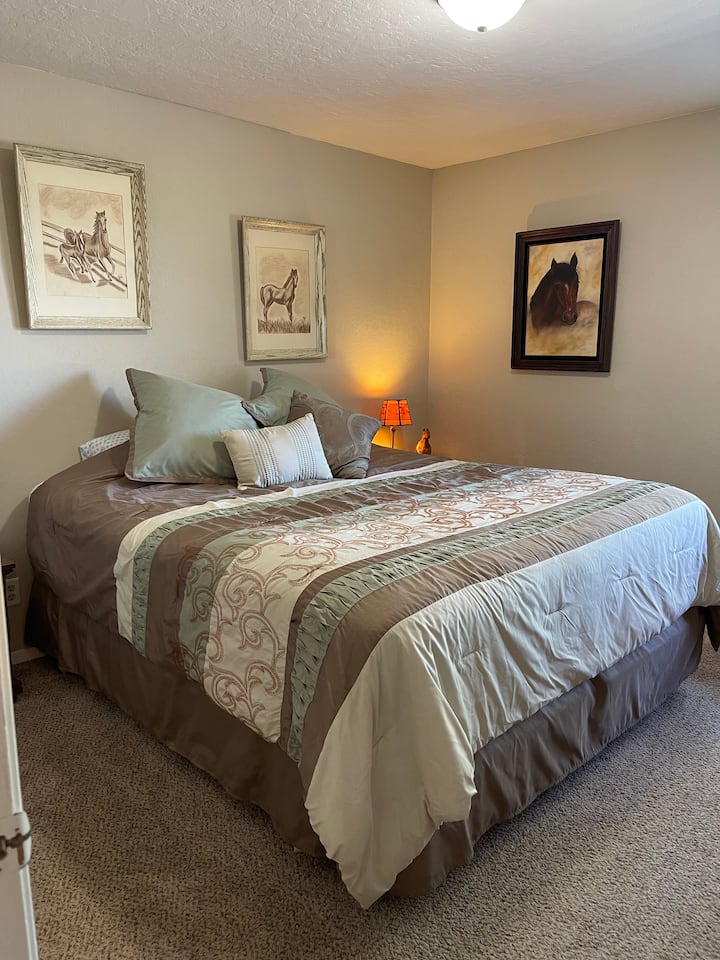 Horse Room, king size bed.