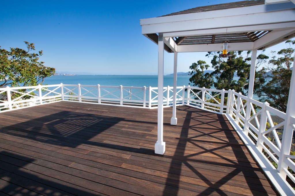 An incredible view from the deck shared with the main house