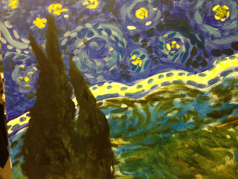My rendition of the Starry Night in the guest bedroom