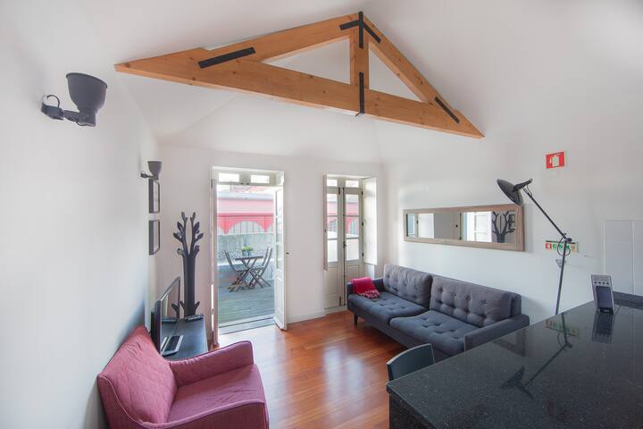 Apartamento com terraço para 2 pessoas