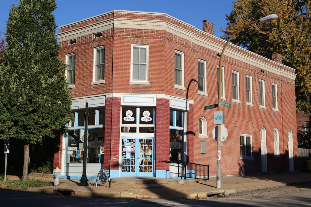 Our newly renovated 125-year building, which contains this apartment and our daughter's bakeshop.