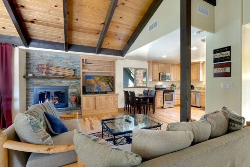 Living room with HD TV