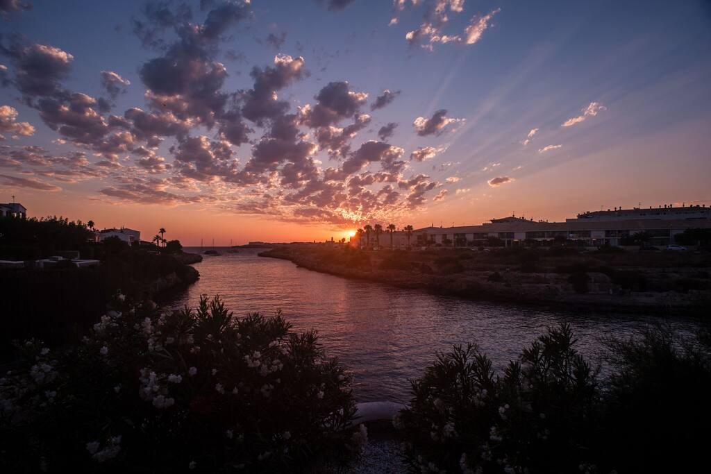 Sunset view from the garden