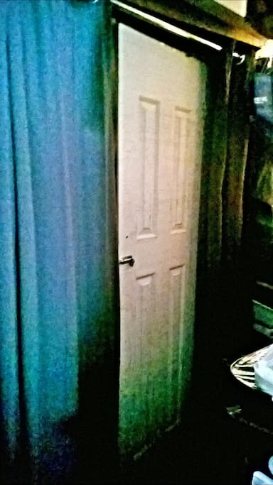 main house DOUBLE BED downstairs room door ...
