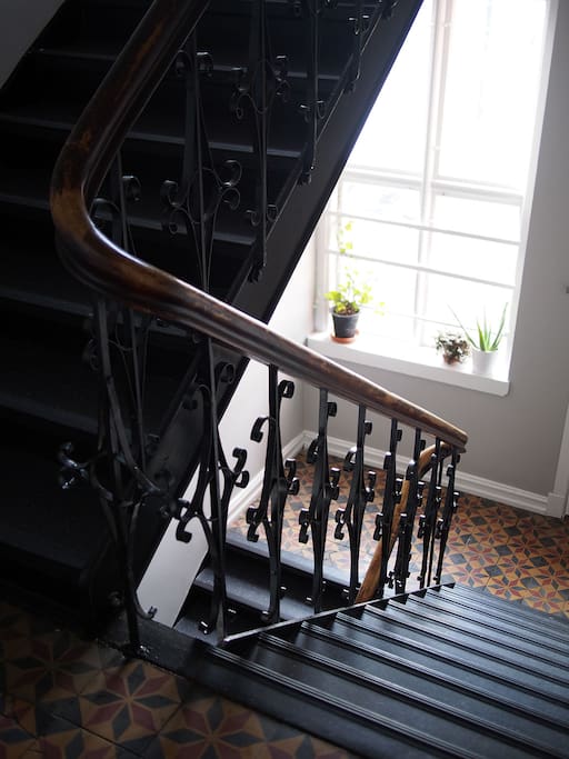 Think of the four flight walkup as an extra bit of exercise and enjoy the light up on top!