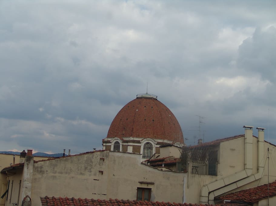 the view on Medici Chapels from the window