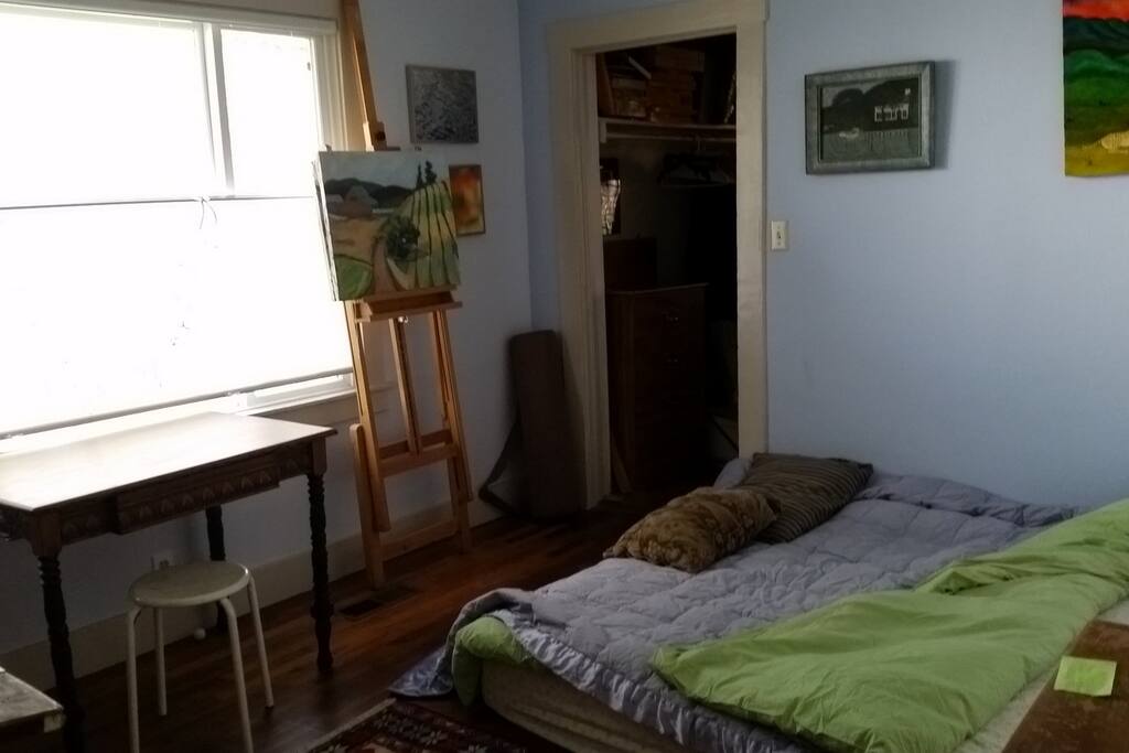 Mattress currently on the floor, but a nice one.