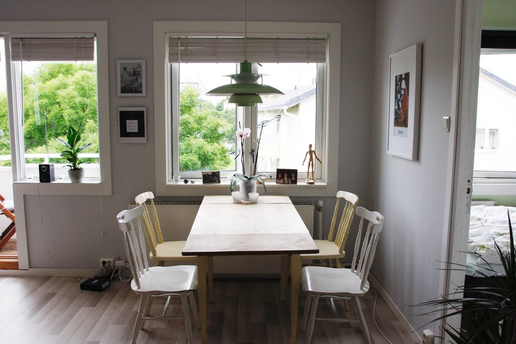 The dining area