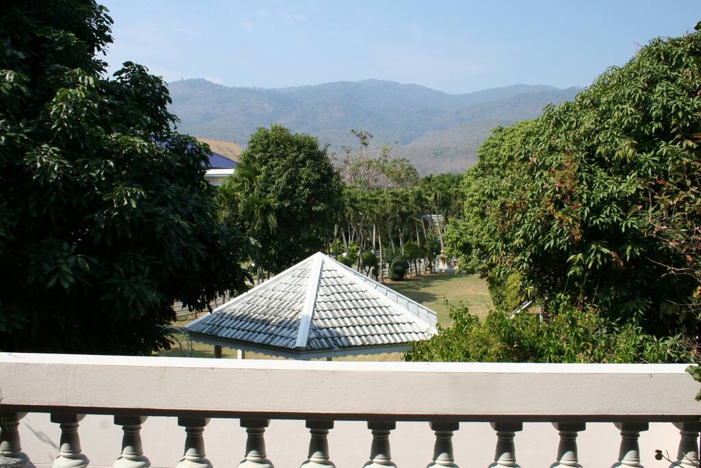 Views to Doi Suthep from the bedrooms balcony.