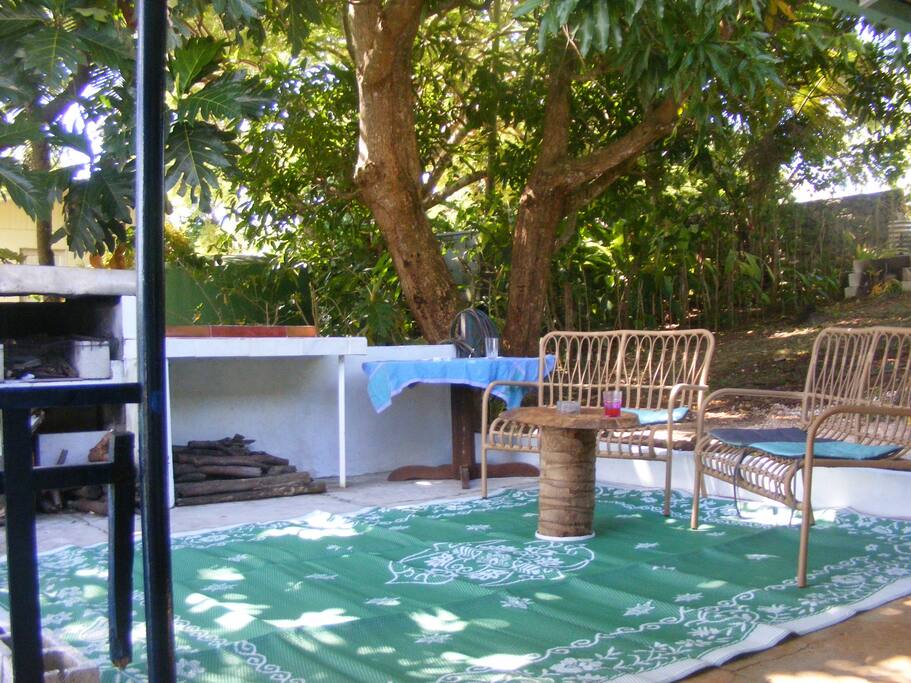 Relax in the BBQ area there for your use.