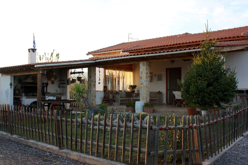 Our home. Barbecue on the left.