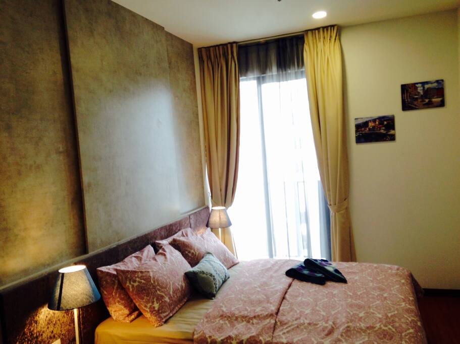Master bedroom overview with balcony for fresh air and dry your clothes