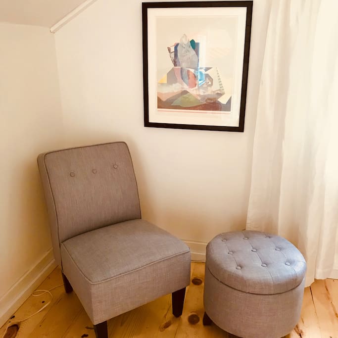 Comfy corner chair for relaxing with a good book!