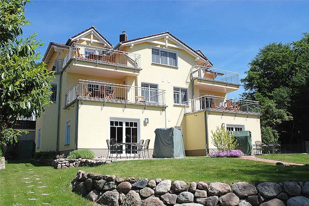 Die Hausansicht Villa am Meer im Ostseebad Sellin auf Rügen