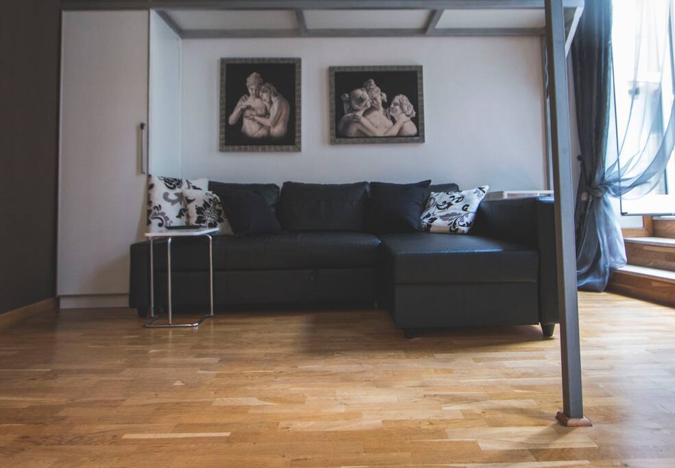 Divano letto nel soggiorno