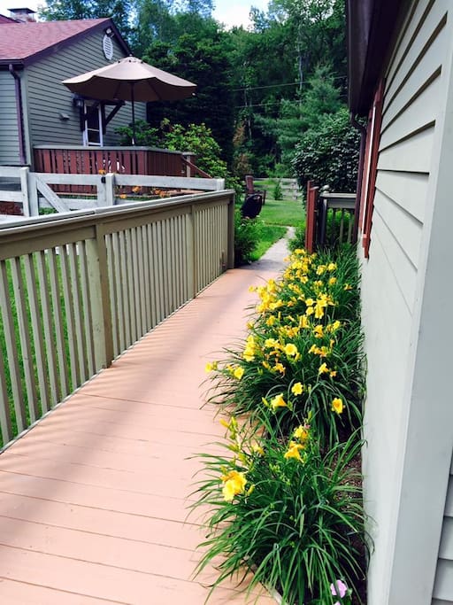 Walkway to pool
