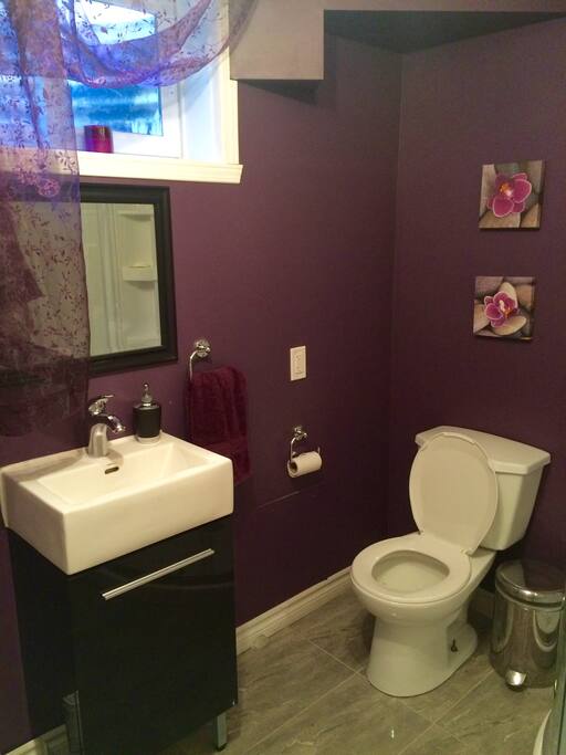 Private bathroom and shower