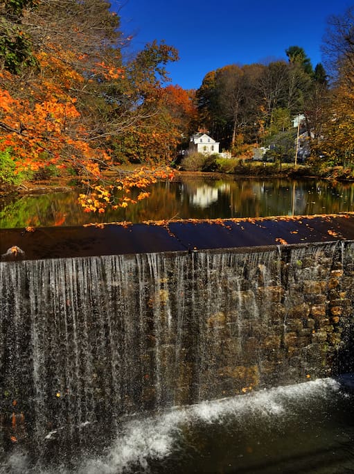 View of the house from the waterfall on Stanfordville Rd.