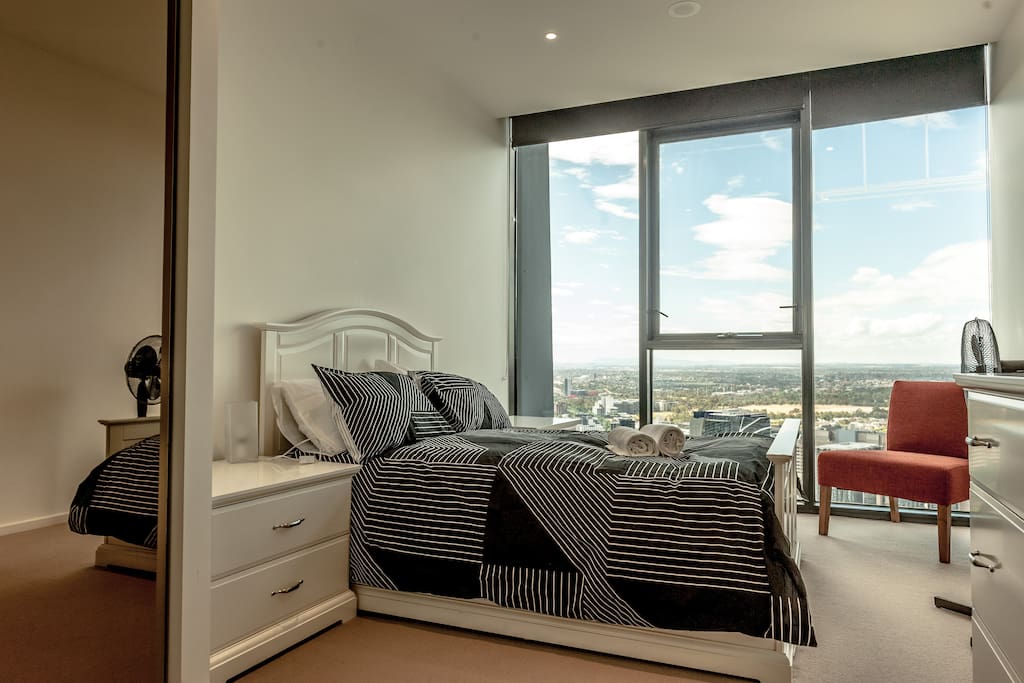 Master Bedroom with breathtaking views, built in cupboards and ensuite