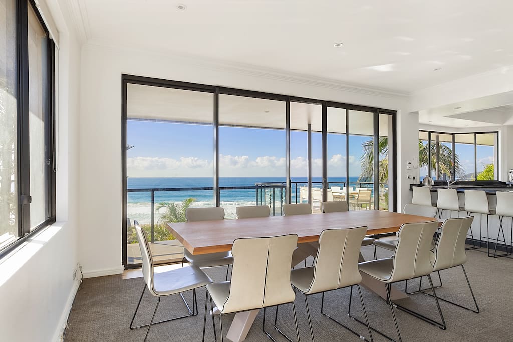 Dining with ocean views