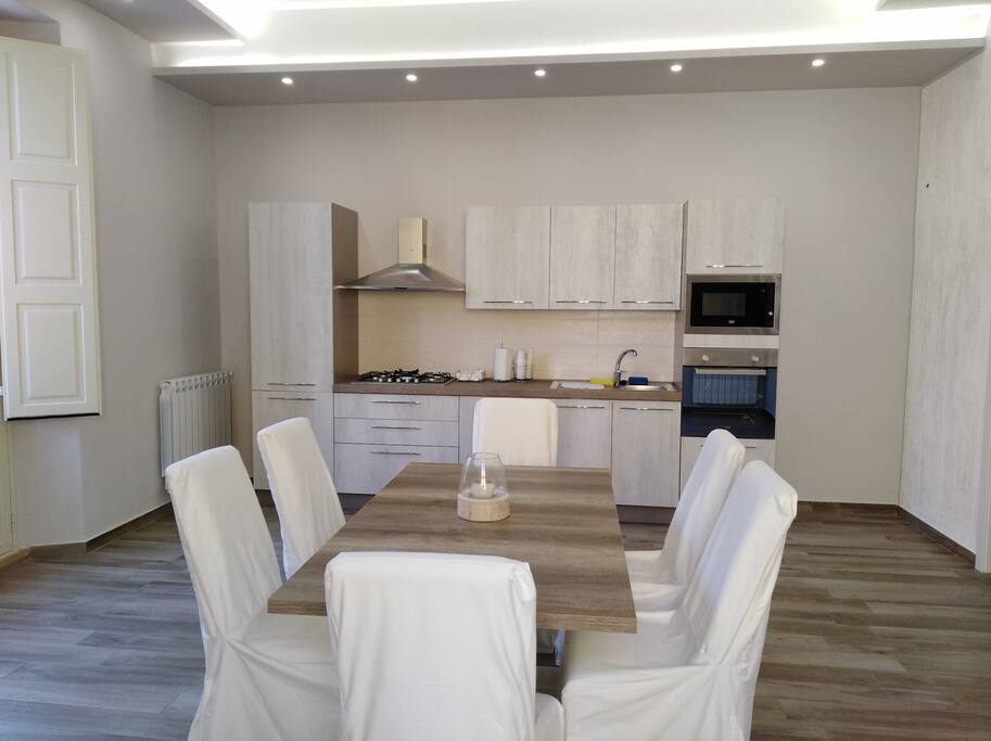 Living room and kitchen