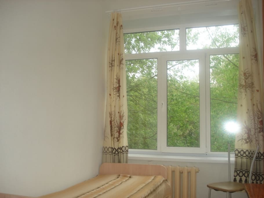 Large windows make the room full of light and air.