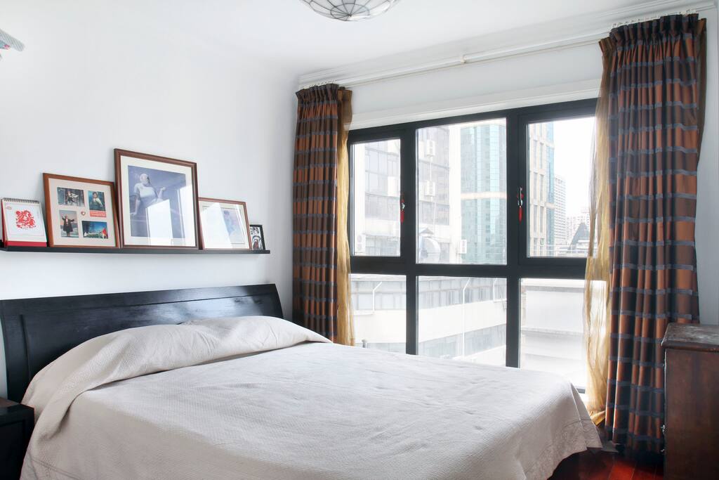 Light filled room or use the blackout curtains