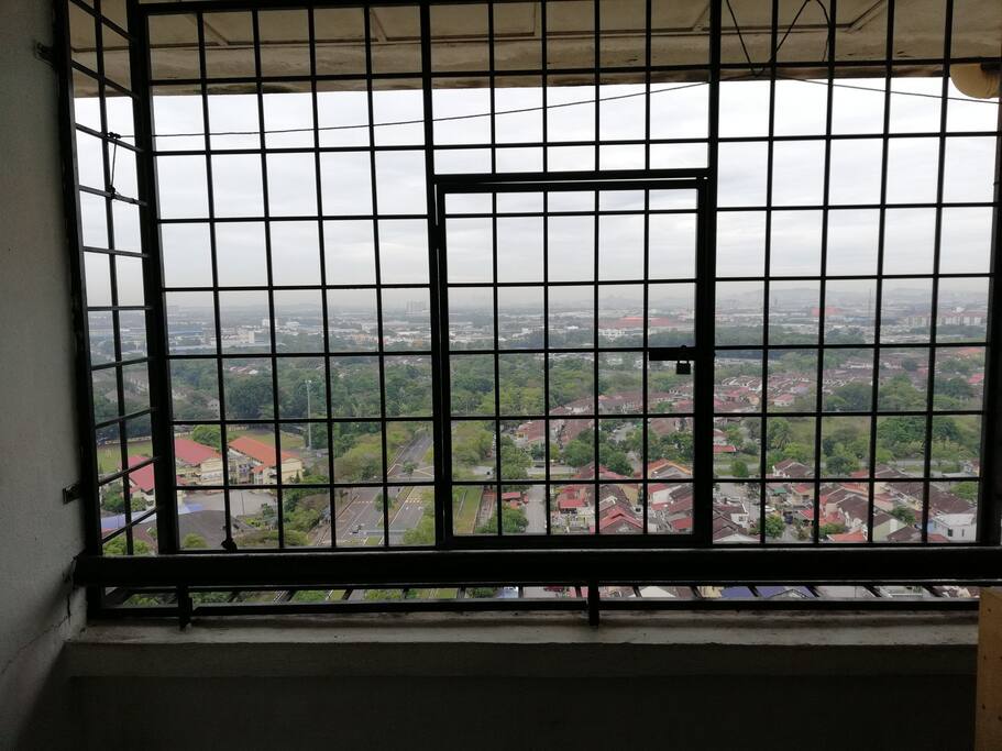 Bird's eye view from the apartment.