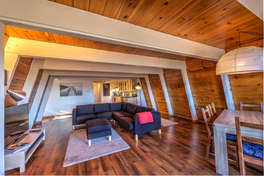 Living room and kitchen