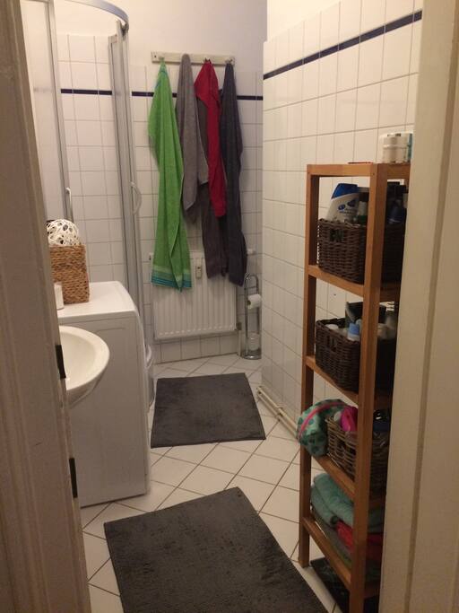 Großes Bad mit Dusche/WC/Waschmaschine