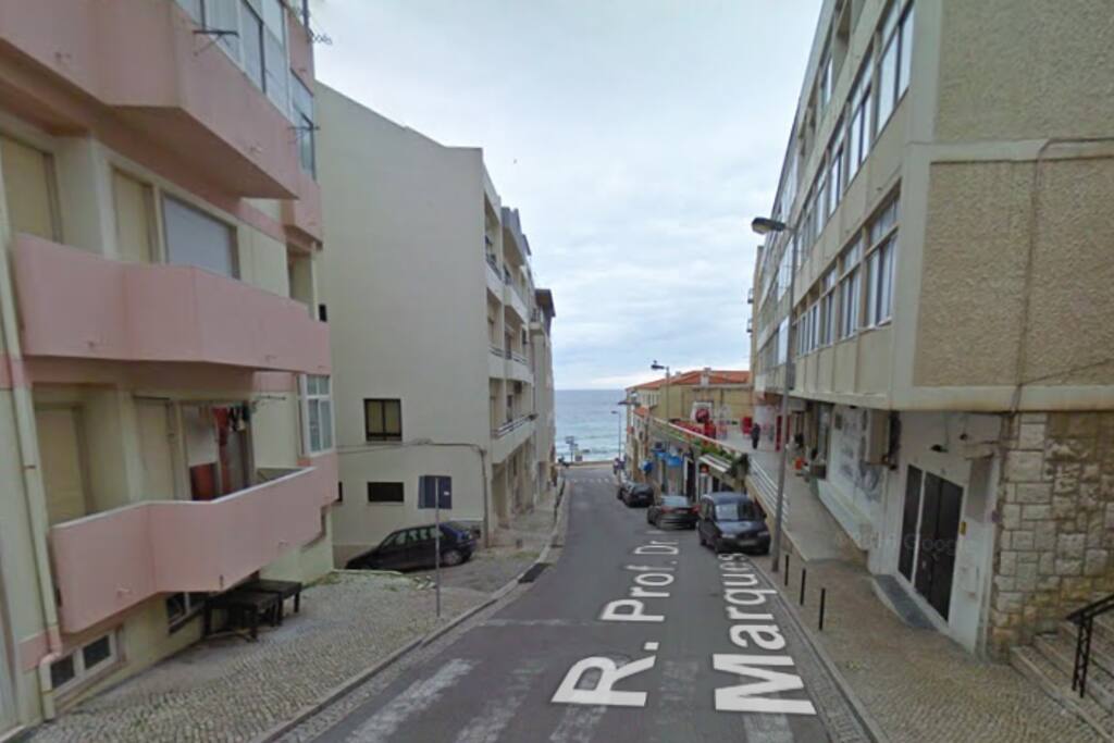 Just below the street.