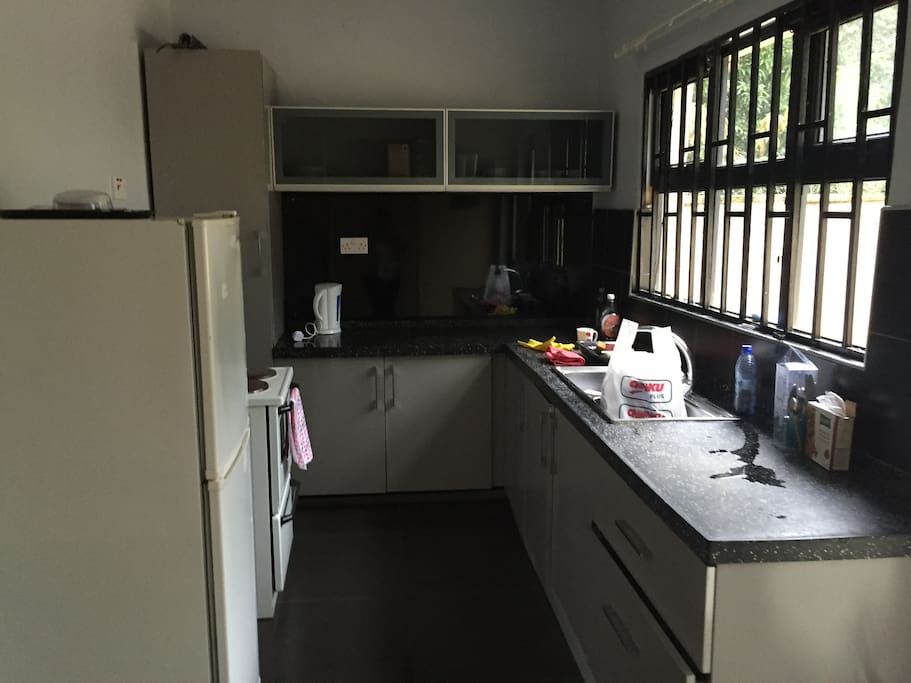 Shared kitchen space.