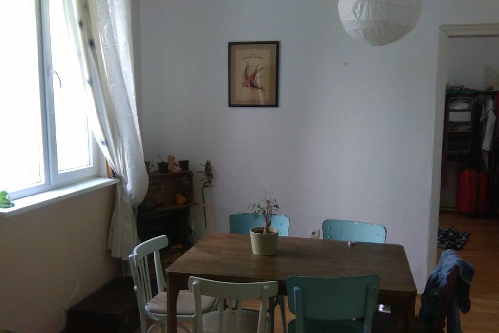 bright dining room