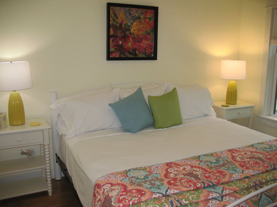 Bedroom with King bed.
