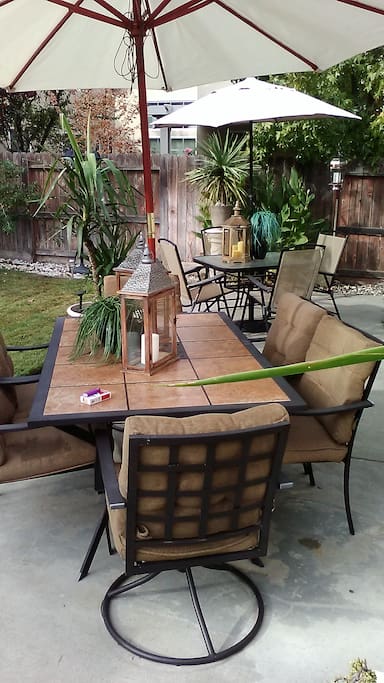 Large eating outside area.