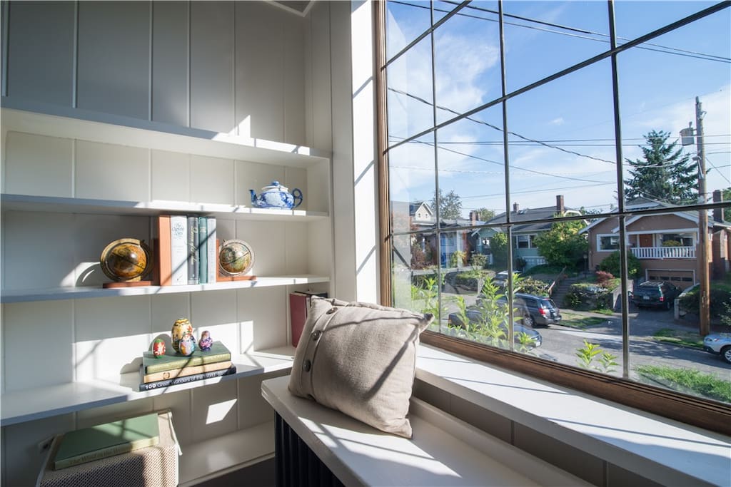 Nice sunny reading spot in the living room.
