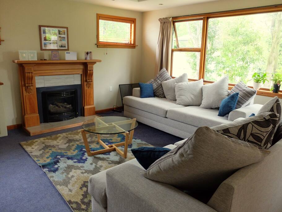 Living room and fire place