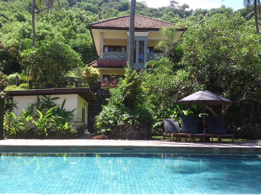Our house from pool