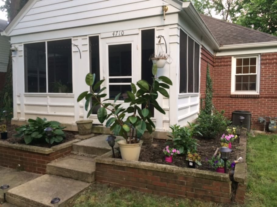 Outside shot of front porch