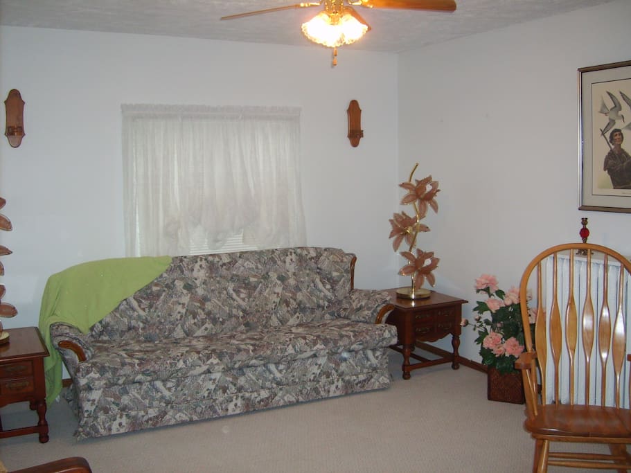 Living room with flat screen TV