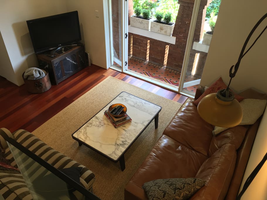 Living area with TV (including Foxtel)