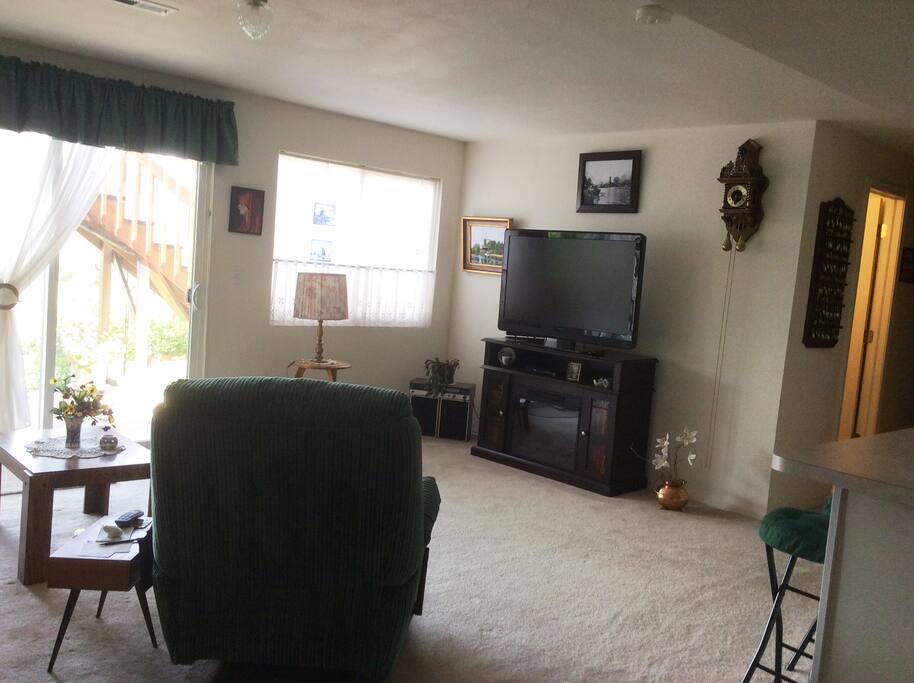 Living space with walkout to patio