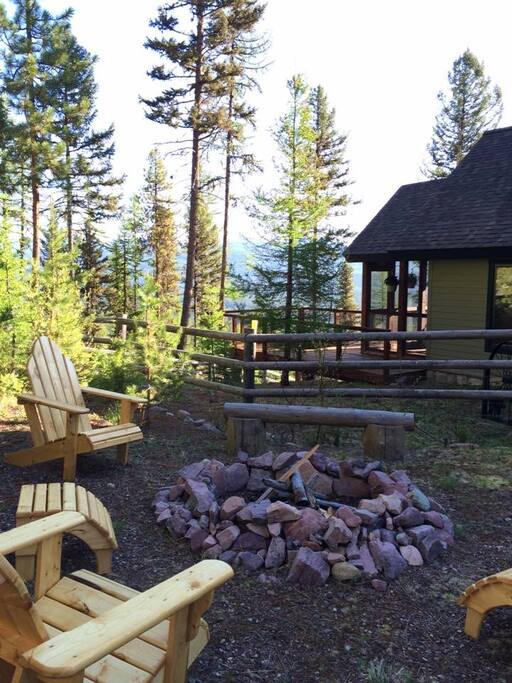 Outdoor fire pit area
