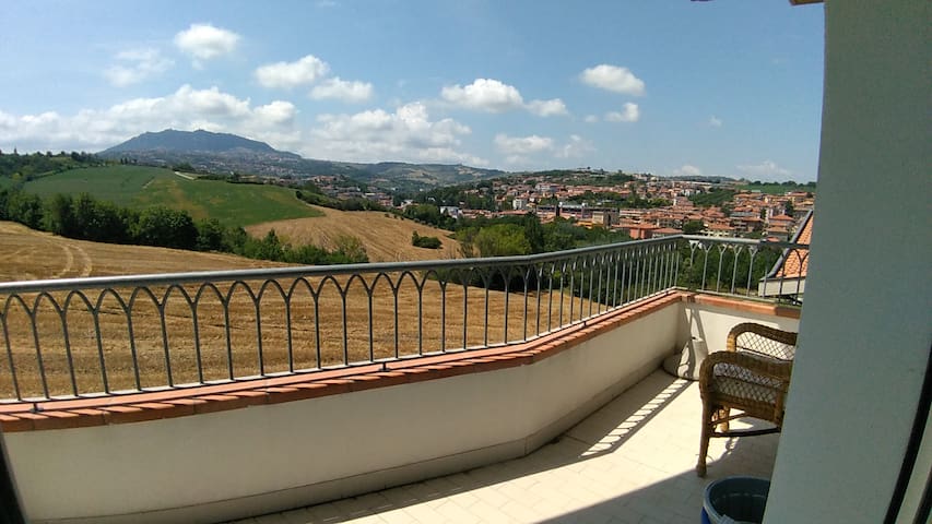 Bright and relaxing apartment with view.