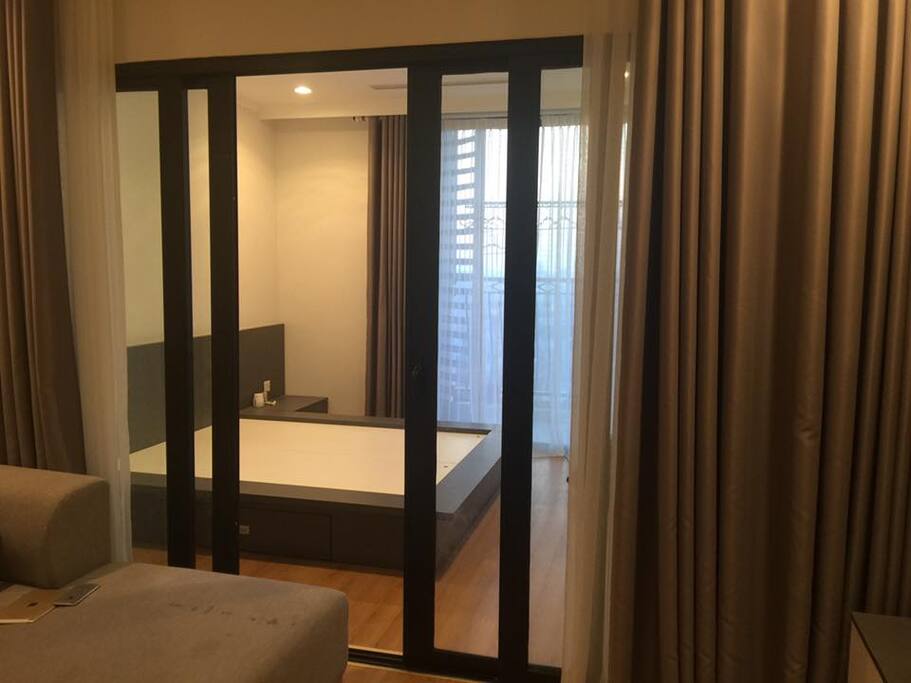 bedroom view from living room