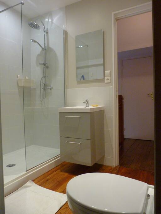 salle de bain avec douche